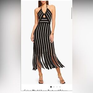 Frida Stripe Halter Midi Dress